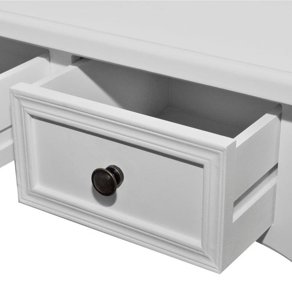 vidaXL White Dressing Console Table with Three Drawers