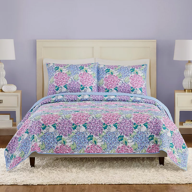 Vera Bradley Happy Hydrangea Quilt and Shams Set