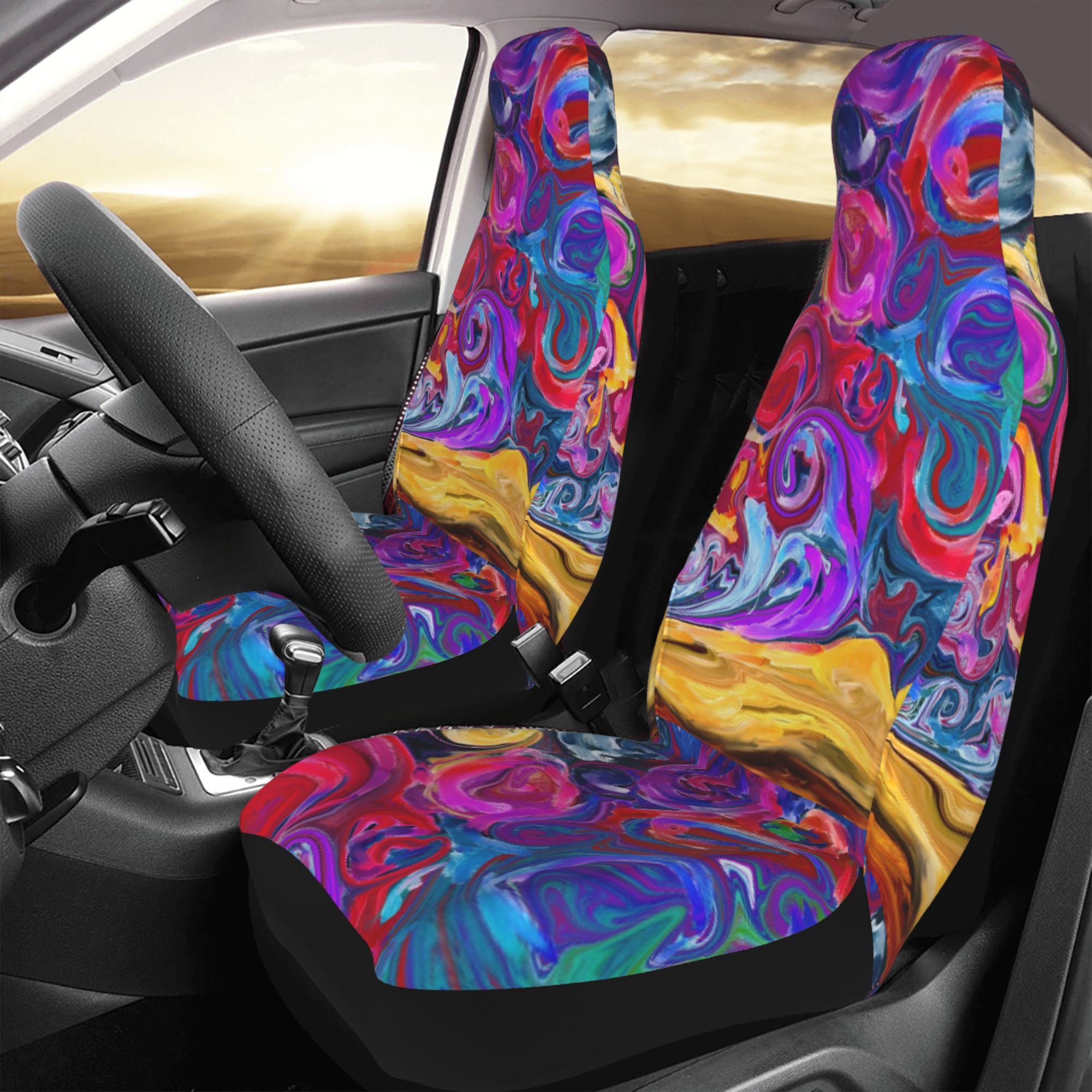 ZICANCN Car Seat Cover Colorful Dreams Car Front Seat Covers Protectors ， Automotive Seat Covers for Cars Trucks Suv