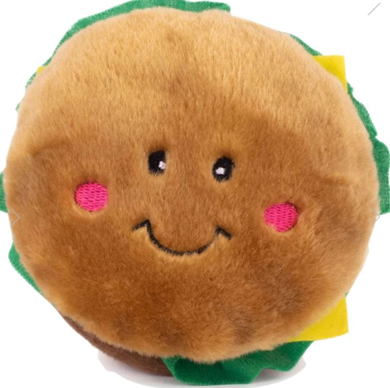 Zippy Paws NomNomz Hamburger Plush Dog Toy