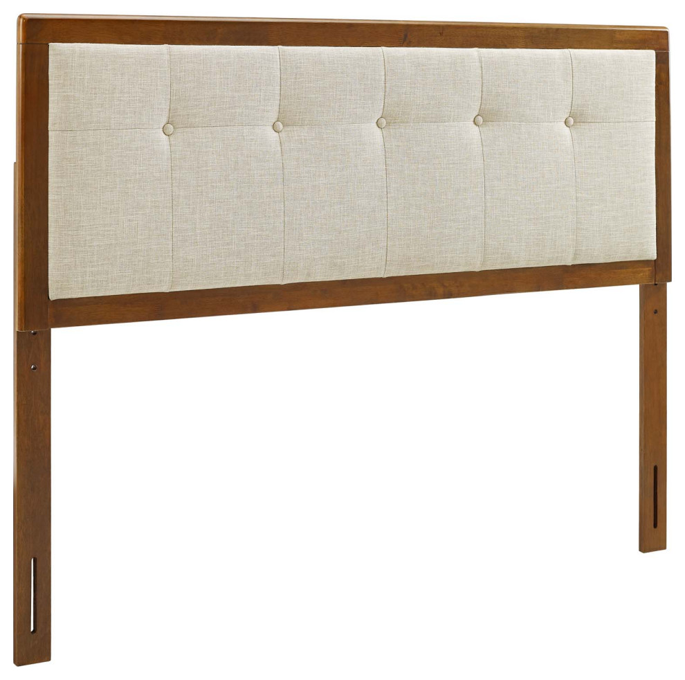 Draper Tufted Queen Fabric and Wood Headboard   Transitional   Headboards   by Uber Bazaar  Houzz