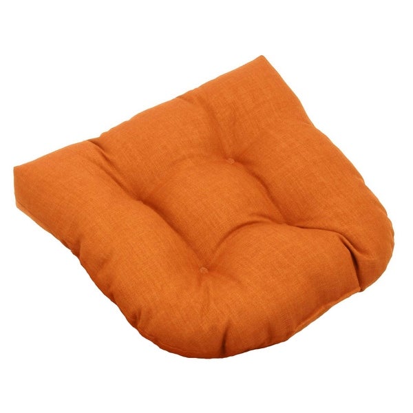 19-inch Rounded Back Tufted Indoor/Outdoor Chair Cushion