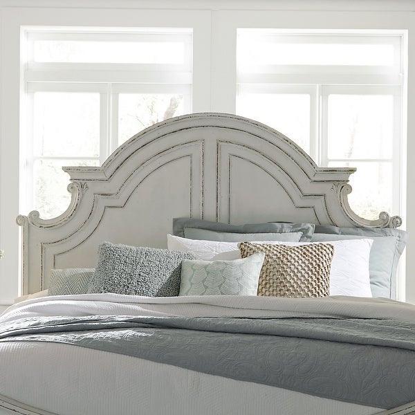 Magnolia Manor Antique White King Panel Headboard - - 25721449