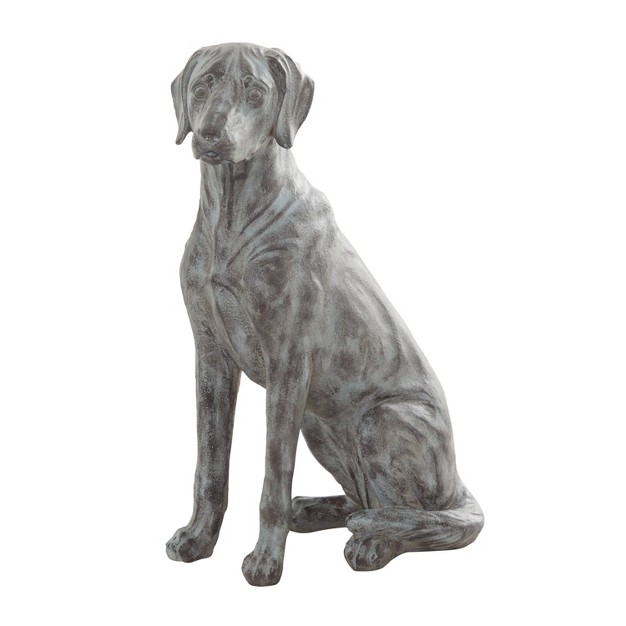 Magnesium Oxide Modern Farmhouse Dog Garden Sculpture Black Olivia amp May