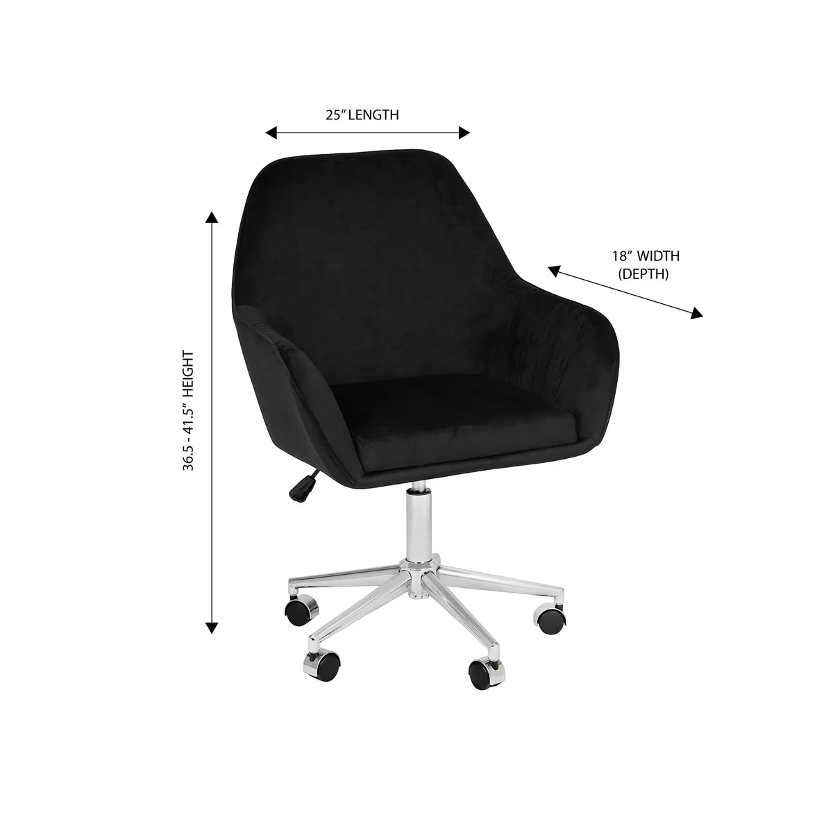 IFVS-IPS205-BCV | Kelly Swivel Vanity Chair