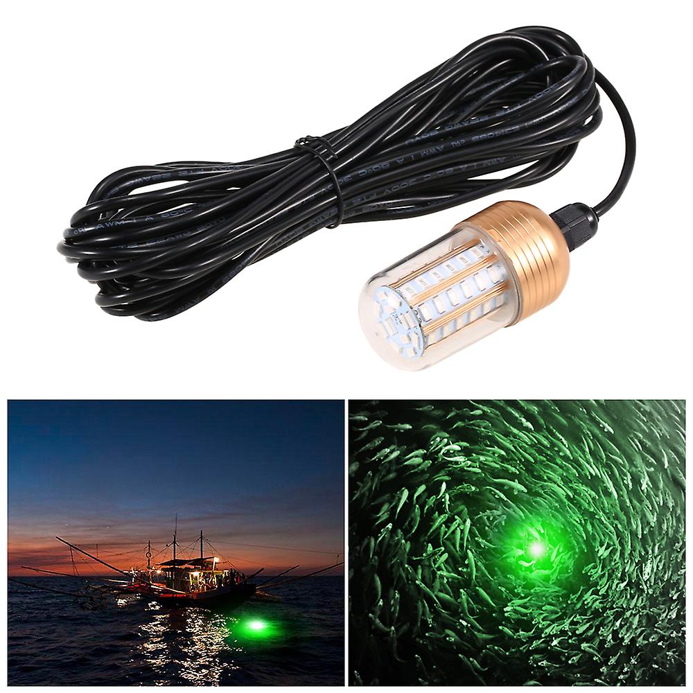 12v-60v 30w 60 Leds Underwater Night Fishing Light Submersible Led Lamp Bait Squid Fish Attracting Light Fish Finder Light With Cord No.259717