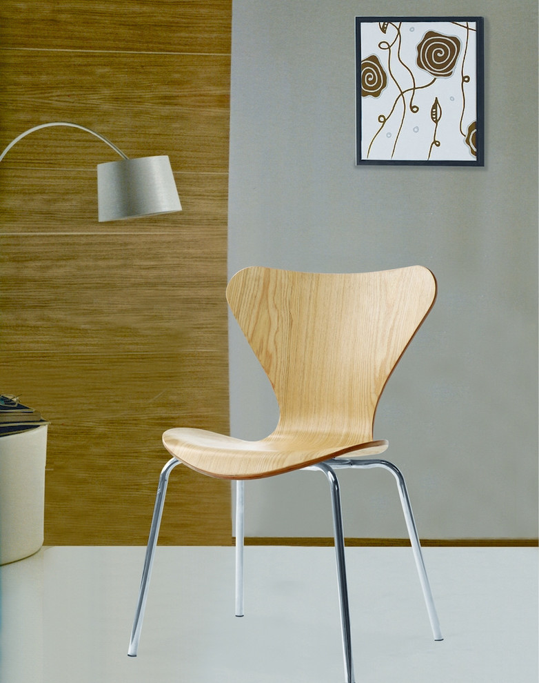 Fine Mod Imports Jays Dining Chair  Natural   Midcentury   Dining Chairs   by eTriggerz  Houzz