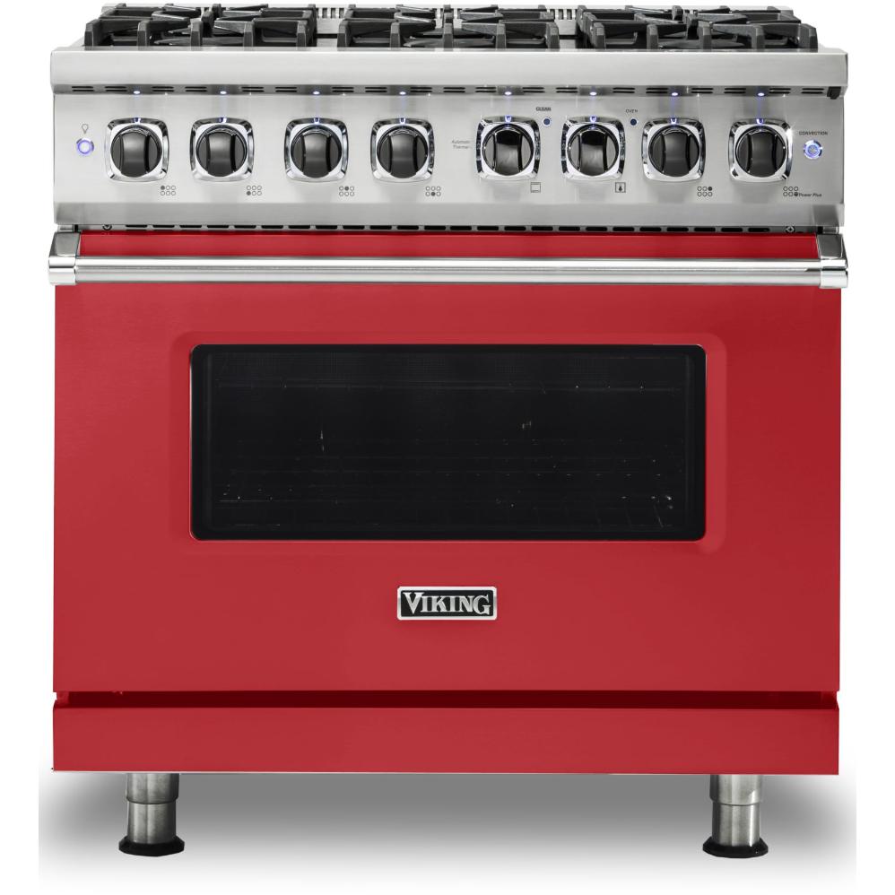 Viking 36-inch Freestanding Dual-Fuel Range with Vari-Speed Dual Flow Convection CVDR536-6BSMLP