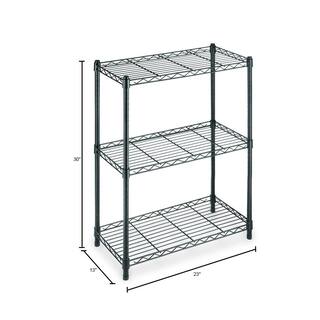 HDX 3-Tier Steel Wire Shelving Unit in Black (24 in. W x 30 in. H x 14 in. D) EH-WSTHDUS-006B