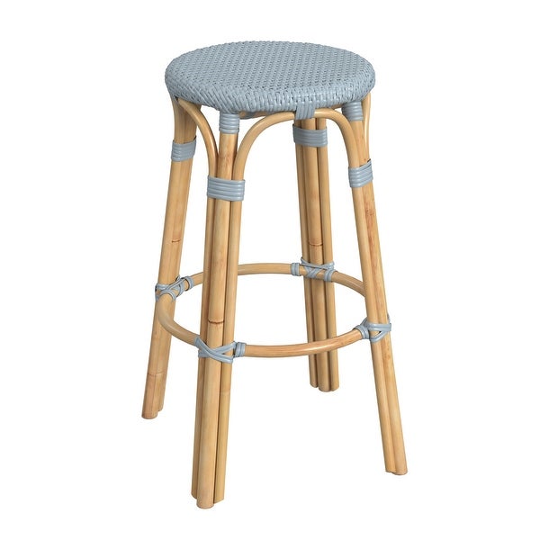 Tobias Rattan Round Bar Stool