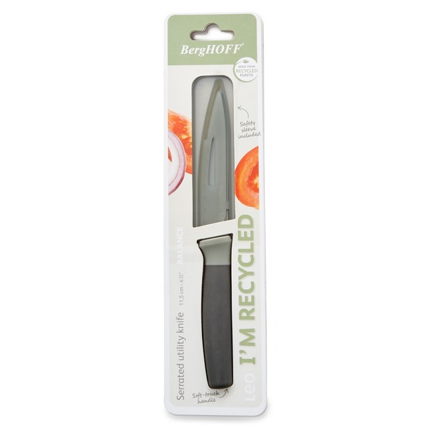 Berghoff Balance Non stick Stainless Steel Serrated Utility Knife 4 5 quot Recycled Material