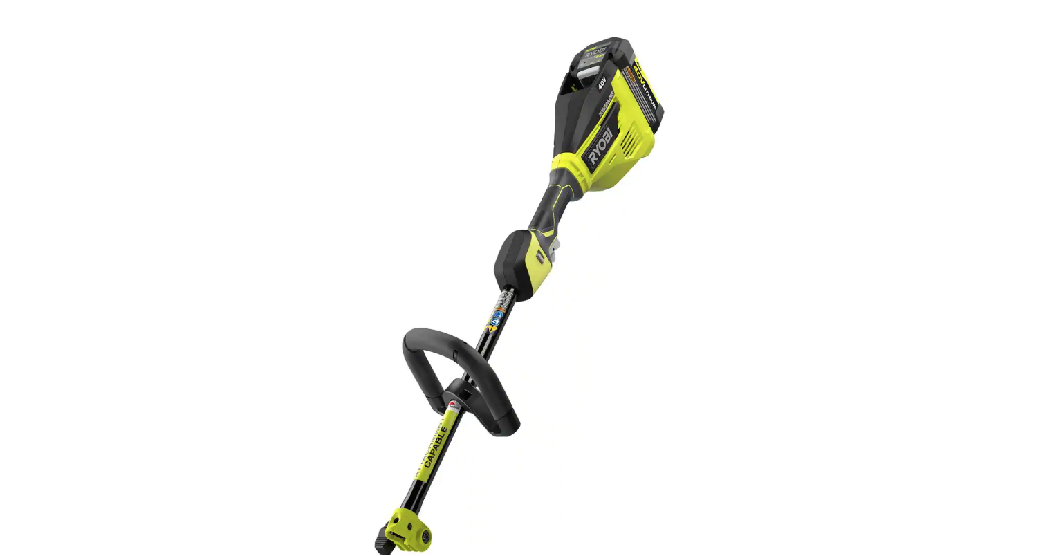 RYOBI RY40270VNM 40V Brushless Cordless Battery Attachment Capable String Trimmer with 4.0 Ah Battery and Charger