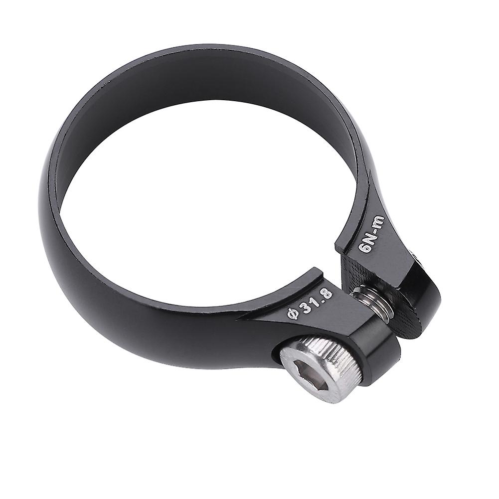 Bike Bicycle Bolt Clamp 31.8mm For 27.2 Seatpost Super Light (black)