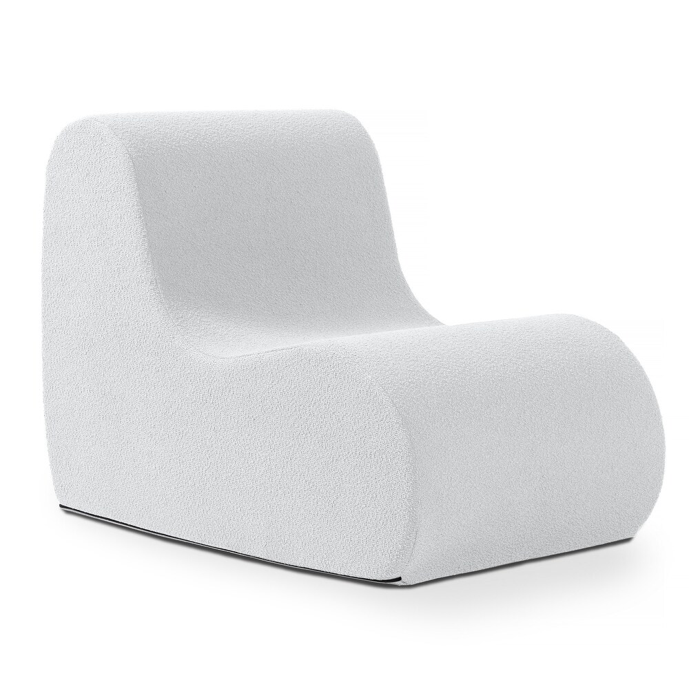 Jaxx Uptown Modern Armless Accent Chair  Boucle