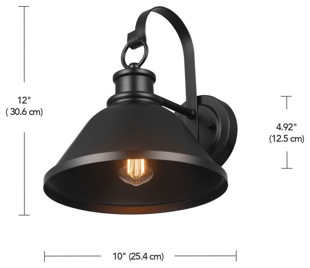 James an GWS16884 Edgehill 1 Light 12 quotTall Outdoor Wall   Industrial   Outdoor Wall Lights And Sconces   by Buildcom  Houzz