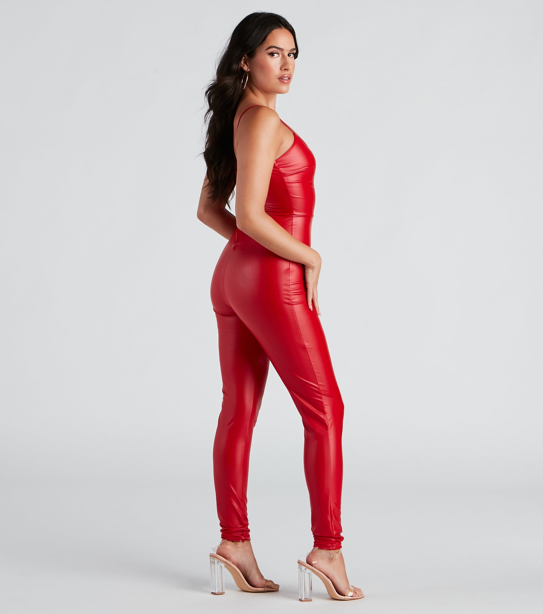 Sleek Sleeveless V-Neck Catsuit