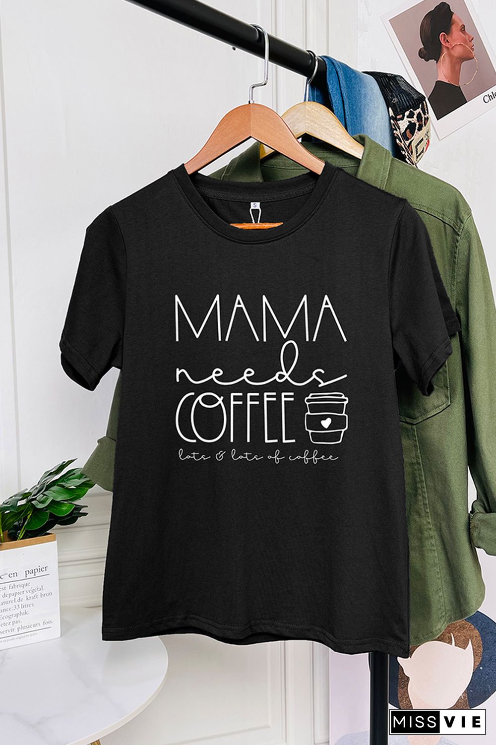 Mama Needs Coffee Short Sleeve Graphic Tee Wholesale