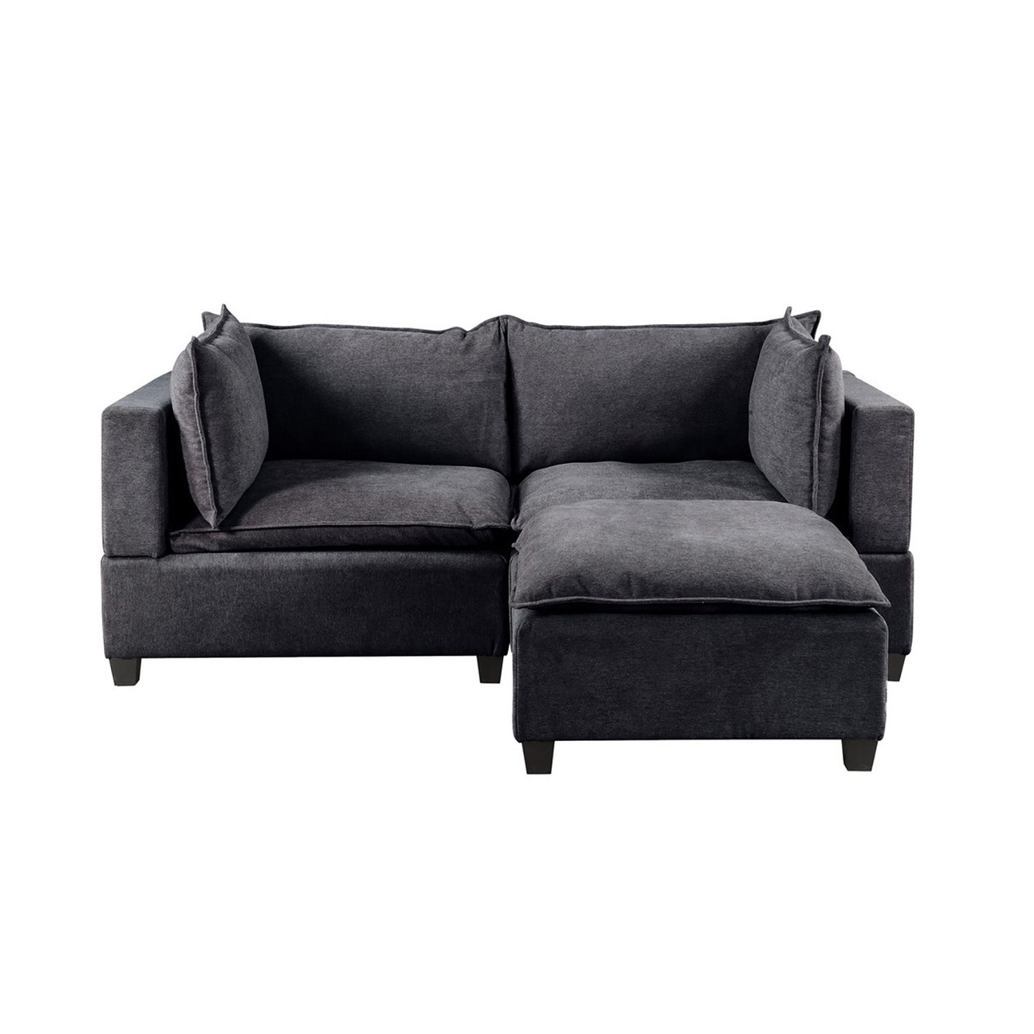 3 Piece Sectional Sofa in Dark Gray