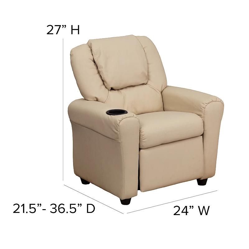 Kids Flash Furniture Contemporary Recliner Arm Chair