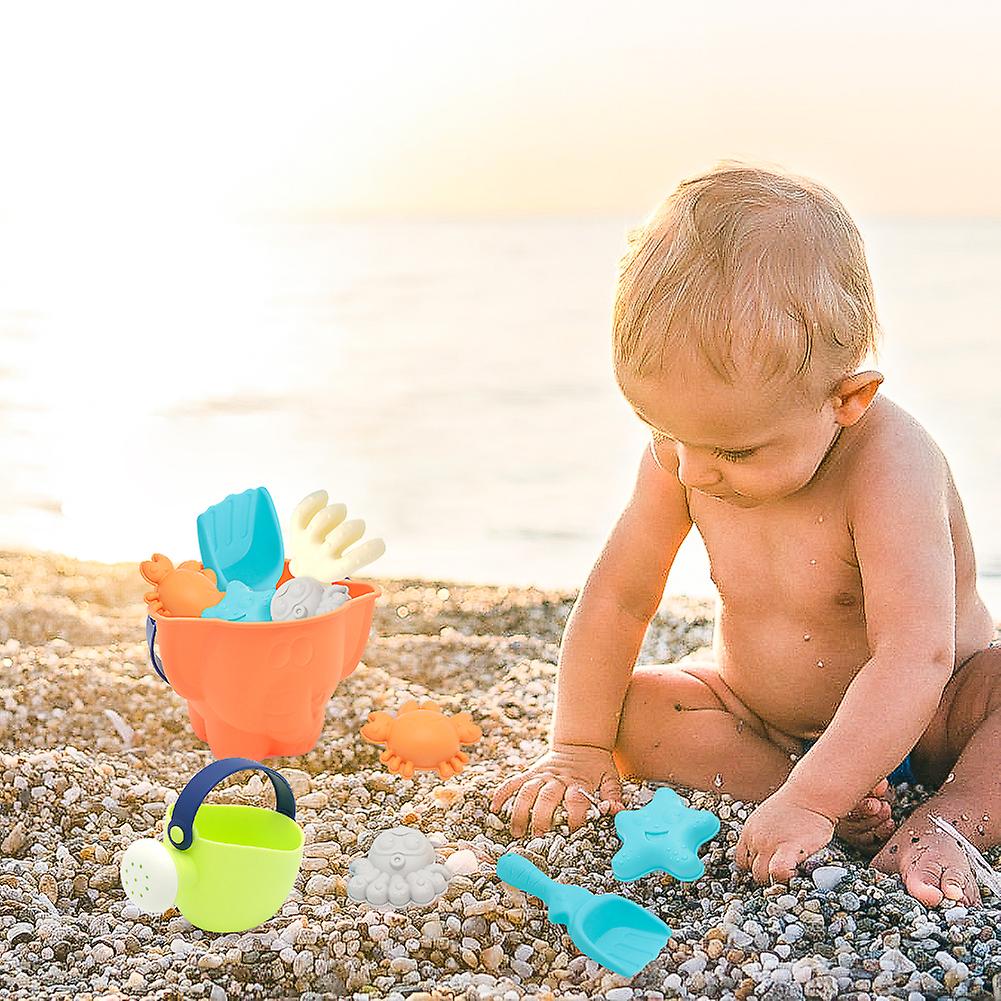 7pcs Beach Toys With Mesh Bags Durable Beach Toys For Children Aged 4-6 Years Old To Travel On The Beach And Play Indoors