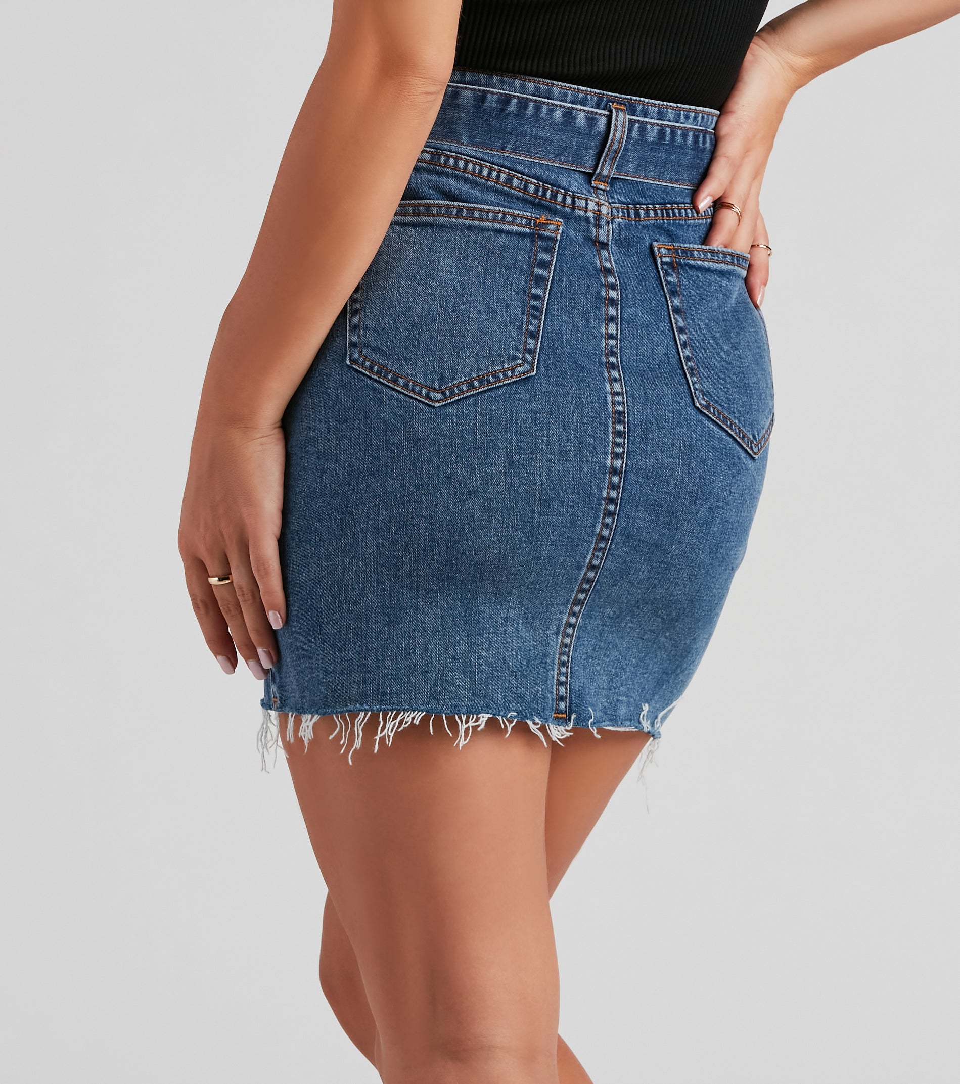 Mary Tie-Waist Mini Skirt by Windsor Denim