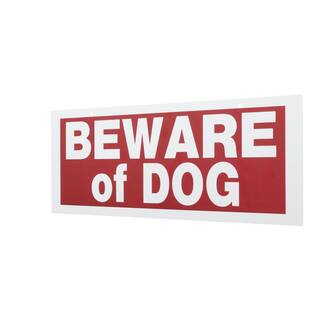 Everbilt 6 in. x 15 in. Plastic Beware Of Dog Sign 31634