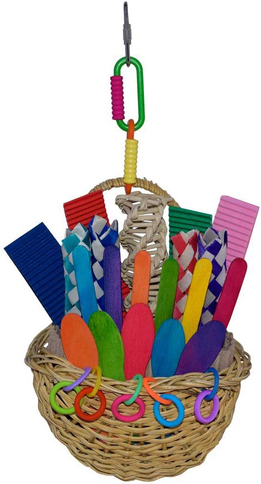 Super Bird Creations Foraging Basket Bird Toy， Medium