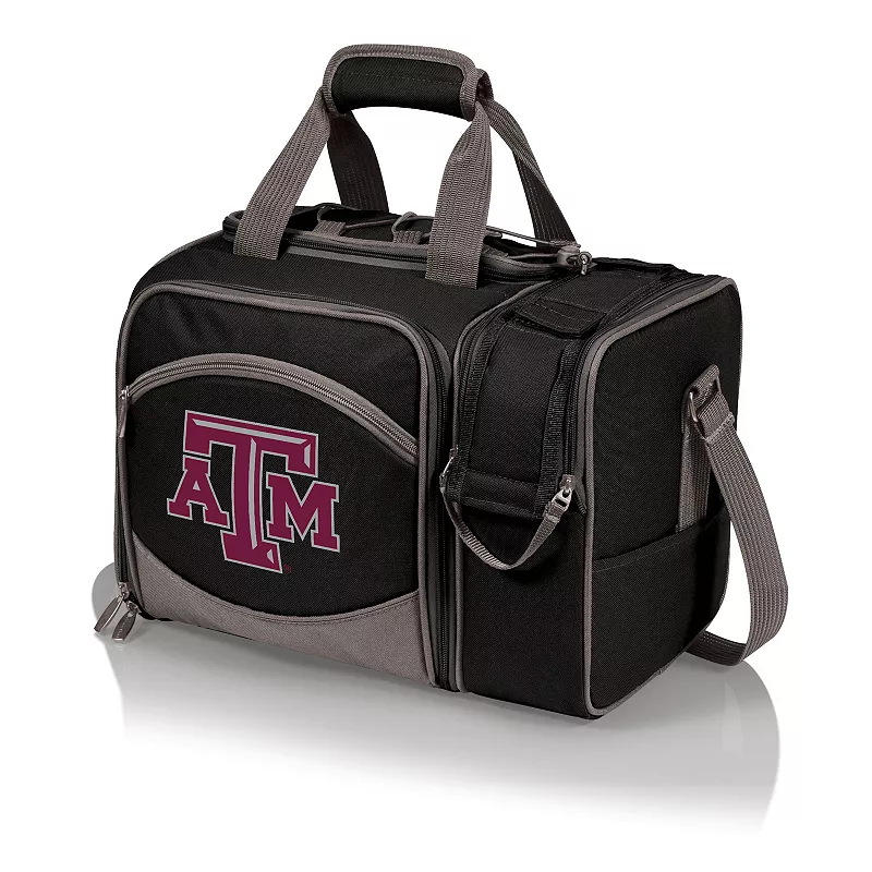 Picnic Time Texas AandM Aggies Malibu Picnic Basket Cooler Set