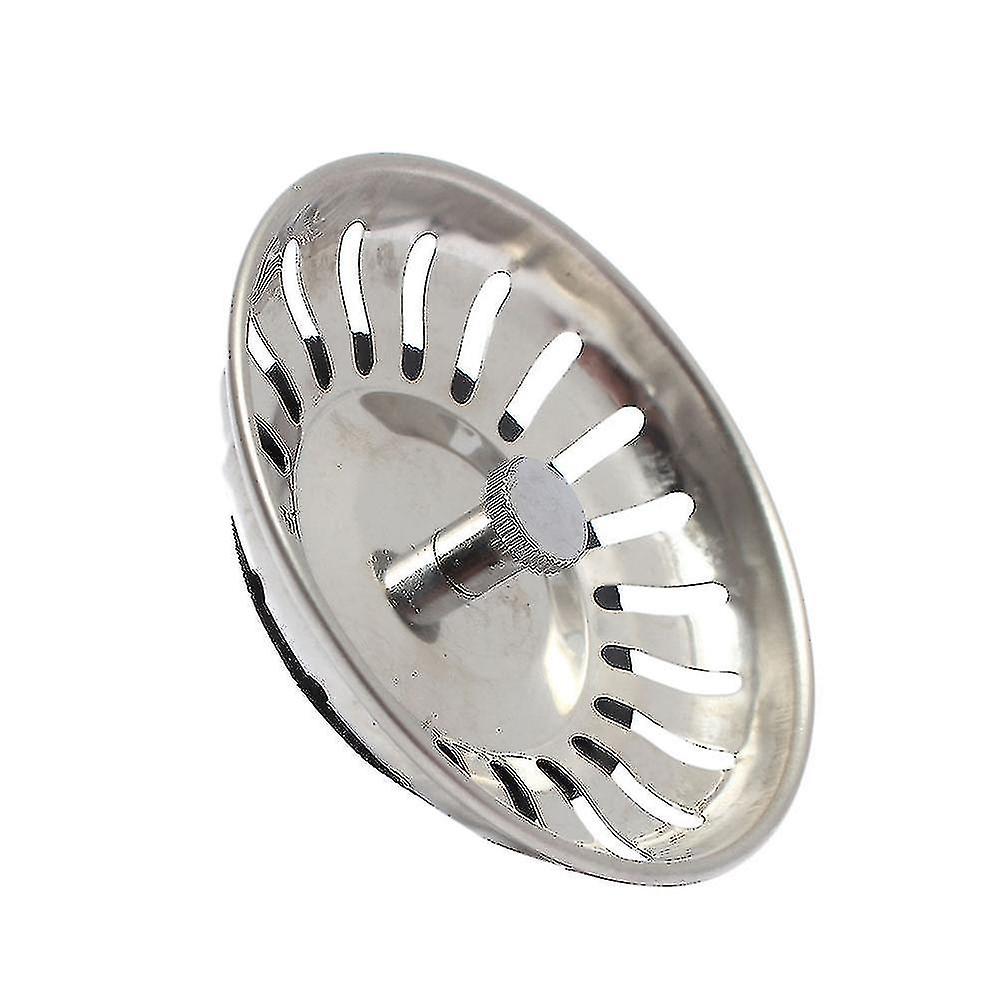 Stainless Steel Home Kitchen Sink Drain Stopper Basket Strainer Waste Plug 83mm Hfmqv