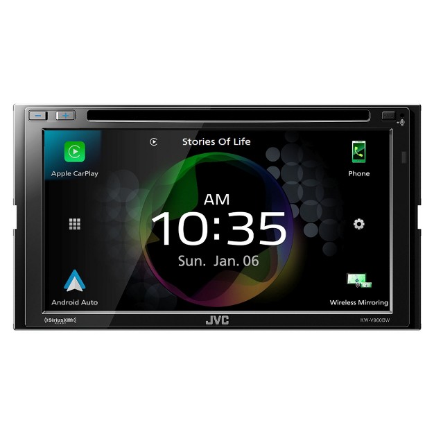 Jvc Kw v960bw Cddvd Av Receiver With Bluetooth wireless Charging Mount Cradle