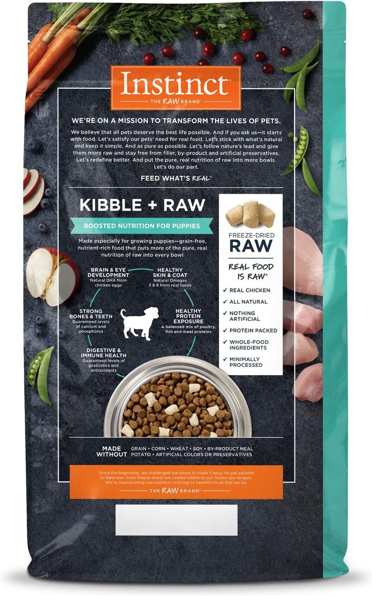 Instinct Raw Boost Puppy Grain-Free Recipe with Real Chicken and Freeze-Dried Raw Pieces Dry Dog Food