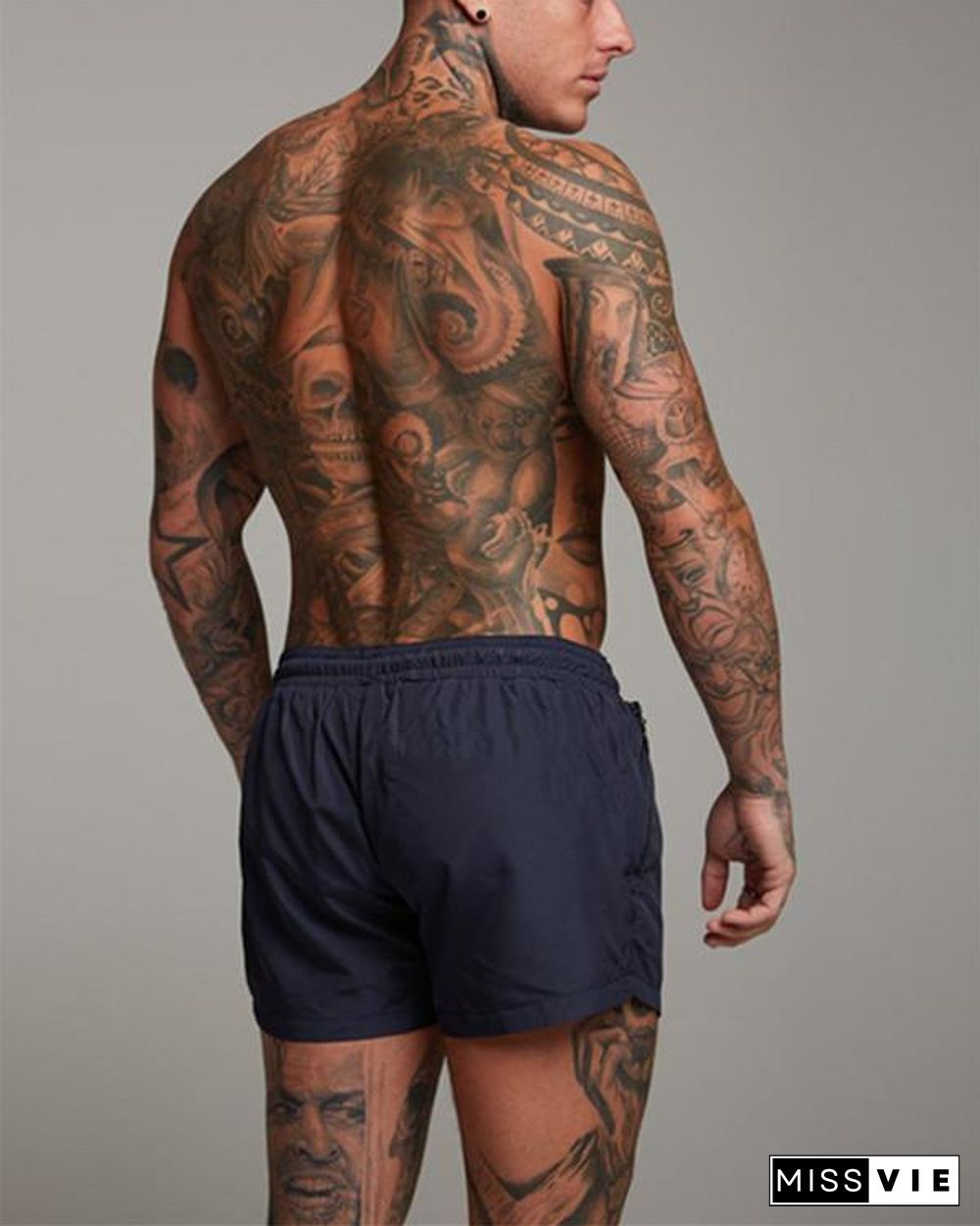 Men's Letter Printing Running Quick-Dry Track Shorts