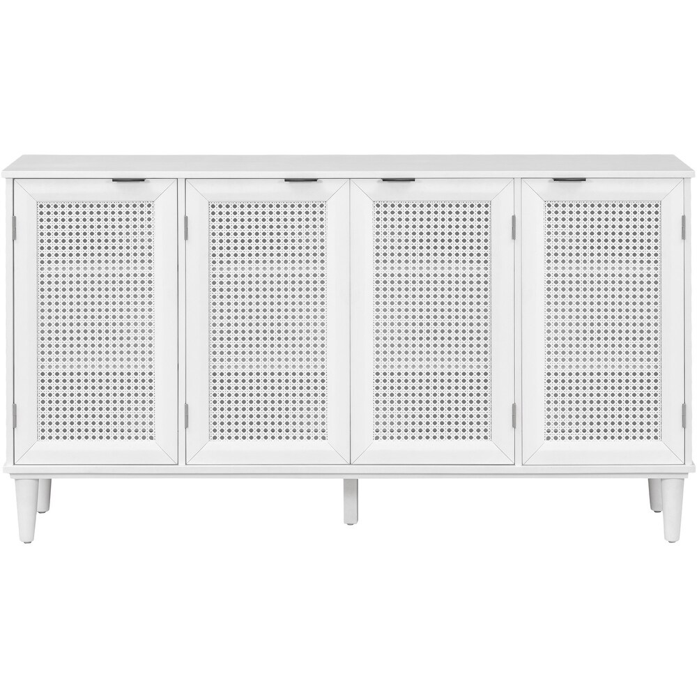 Merax Large Storage Space Sideboard with Artificial Rattan Door