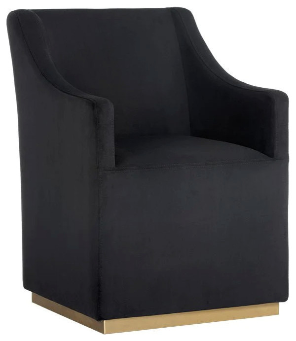 Deance Wheeled Lounge Chair  Abbington Black   Contemporary   Indoor Chaise Lounge Chairs   by Virgil Stanis Design  Houzz