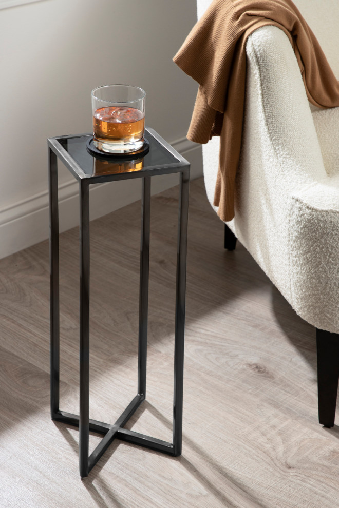 Jaspur Square Metal End Table   Contemporary   Side Tables And End Tables   by Uniek Inc.  Houzz