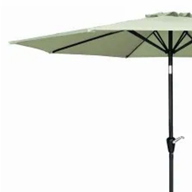 Four Seasons Courtyard 9 Foot Patio Market Umbrella Round Polyester Fabric Outdoor Backyard Shaded Canopy With Crank Life And Auto Tilt Seafoam Grean