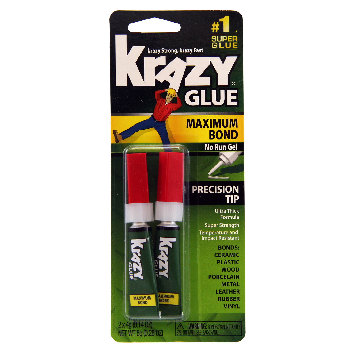 Krazy Glue High Strength Polyvinyl acetate homopolymer Advanced Formula 0.14 oz