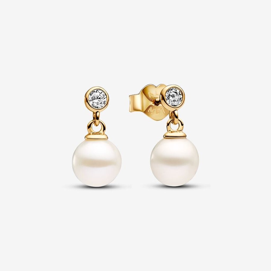 PANDORA  Gold Plated Pearl Jewelry Set