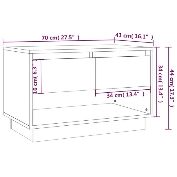 TV Cabinet Smoked Oak 27.6