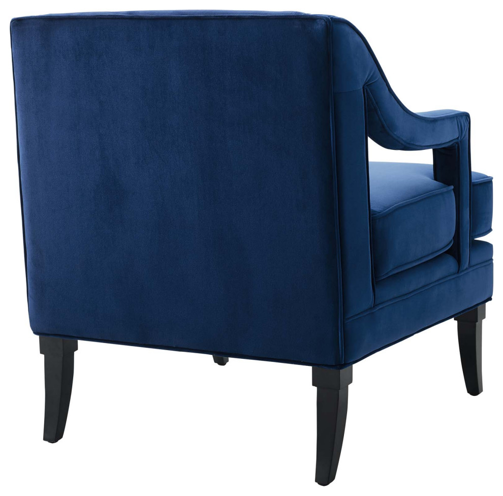 Modway Concur Velvet Armchair in Gray (Set of 2)   Modern   Armchairs And Accent Chairs   by Homesquare  Houzz