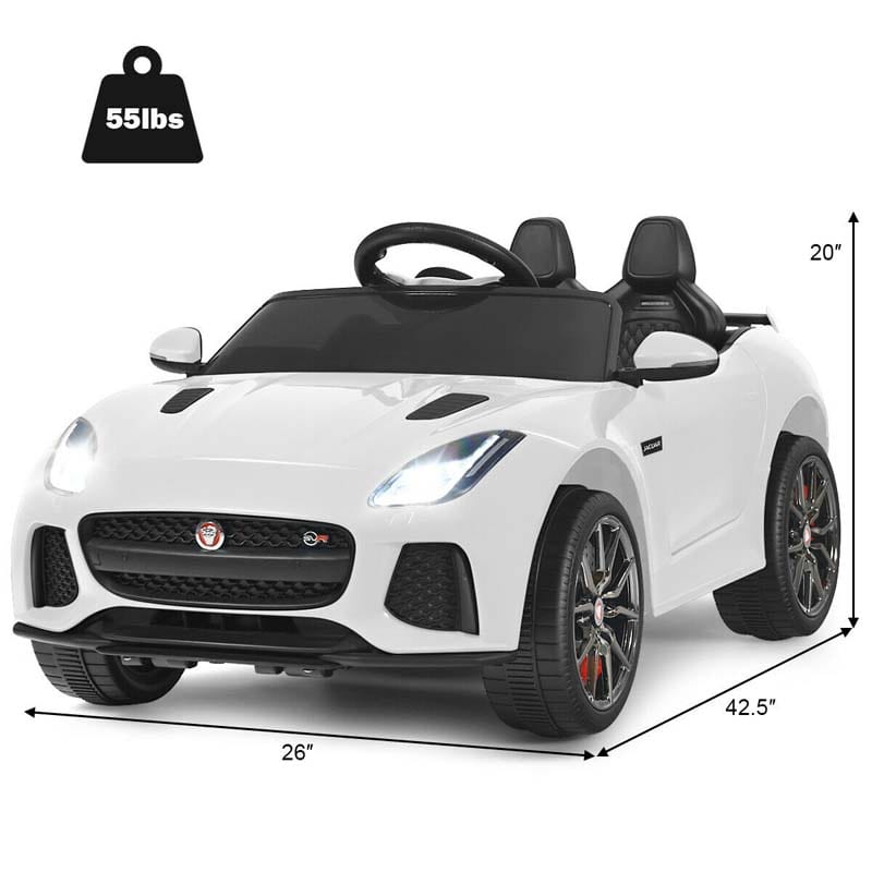 12V Jaguar F-Type SVR Licensed Kids Ride On Car, Battery Powered Riding Toy Car with Remote Control