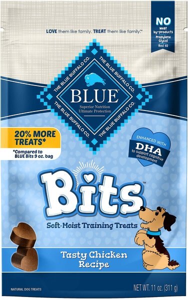 Blue Buffalo Blue Bits Tasty Chicken Recipe Soft-Moist Training Dog Treats