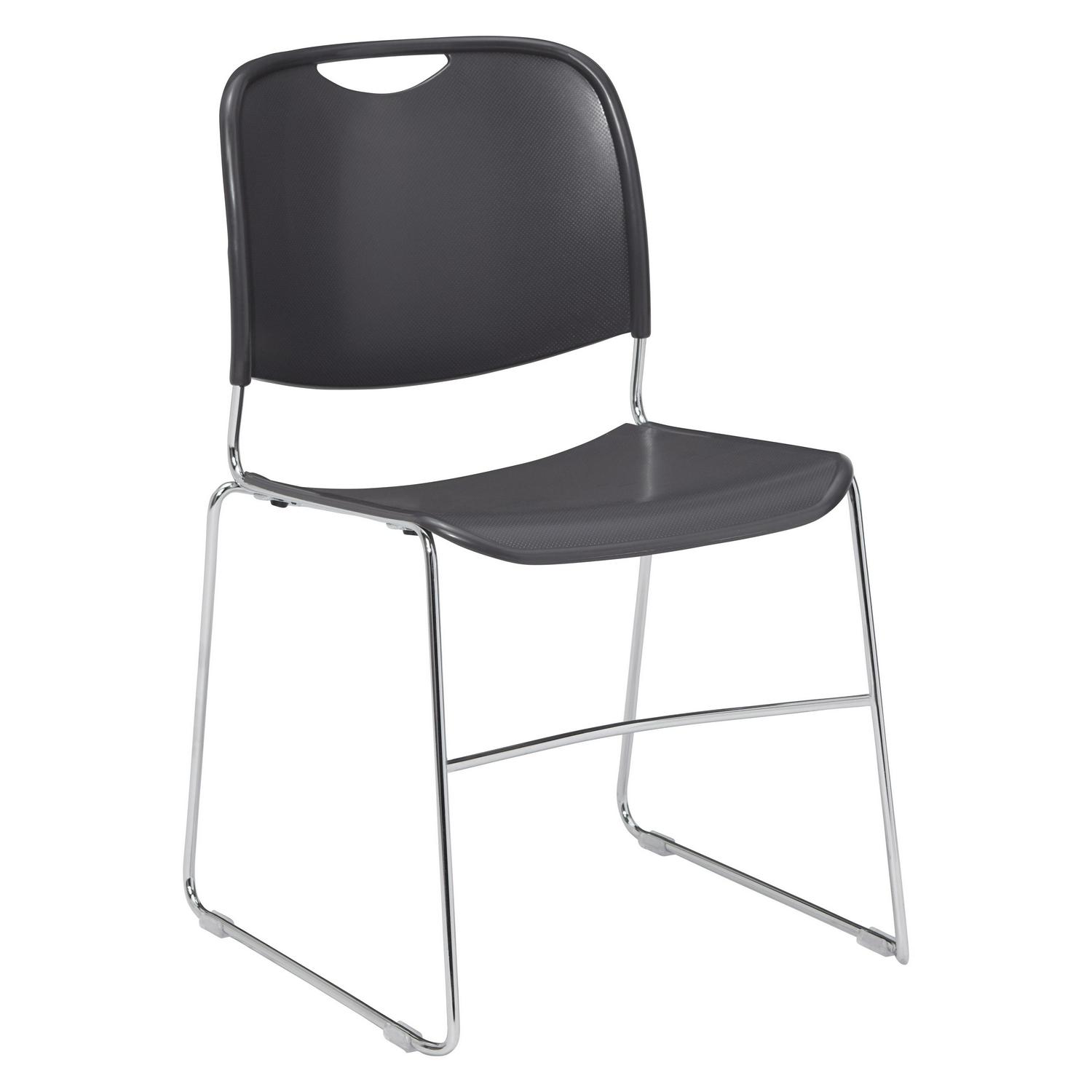 NPSA 8500 Series Ultra-Compact Plastic Stack Chair， Gunmetal