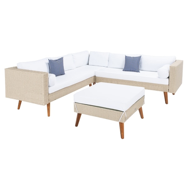 SAFAVIEH Outdoor Living Analon Outdoor Sectional Set