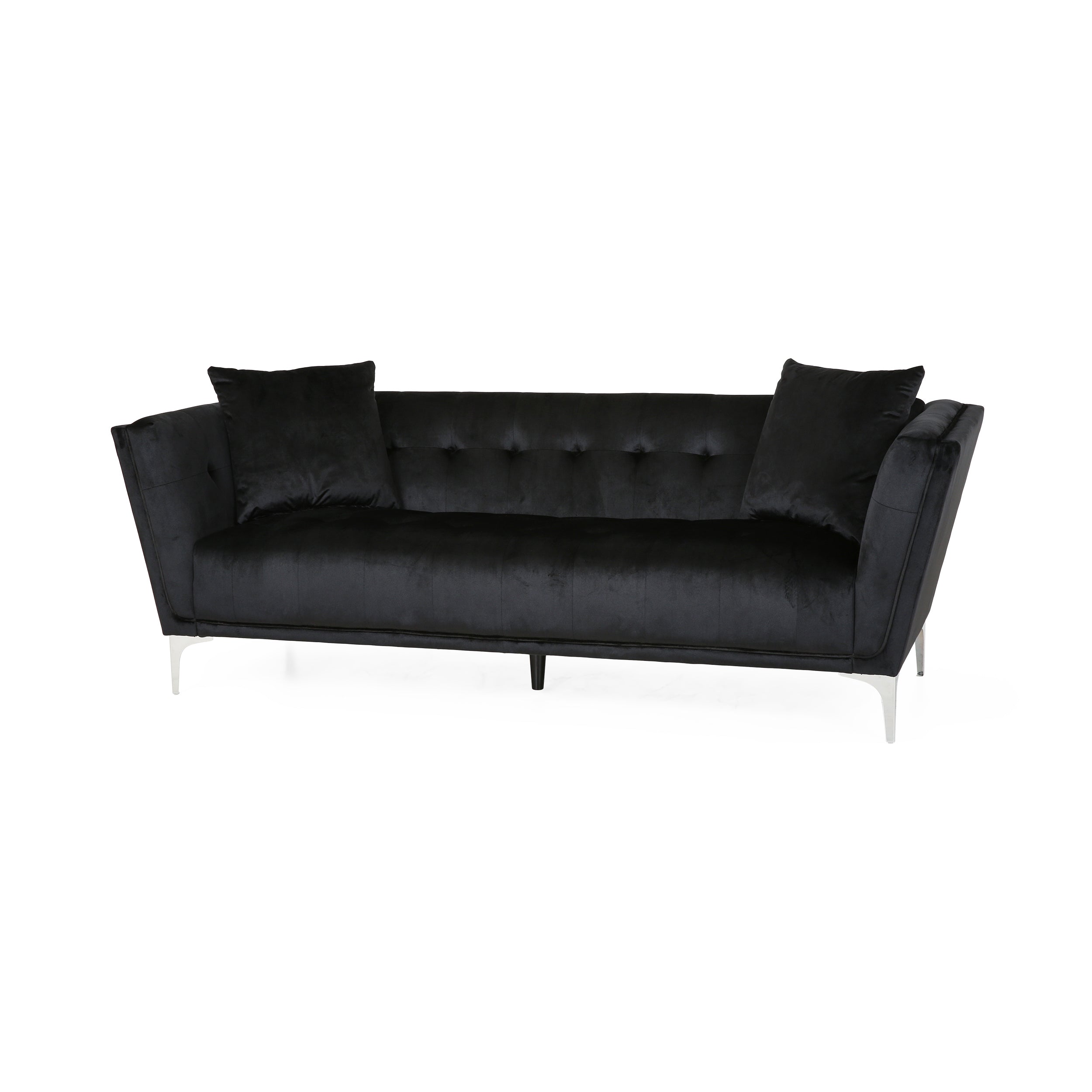 Ryliegh Modern Glam 3 Seater Velvet Sofa