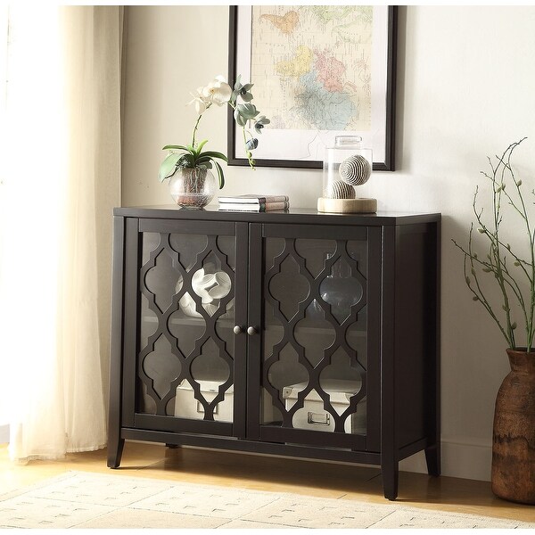 Acme Furniture Ceara Wood and Glass Console Table