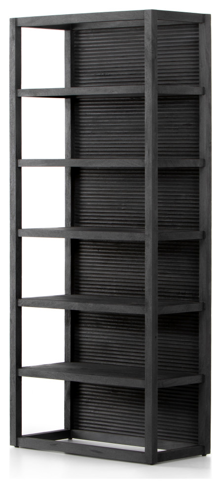 Lorne Bookshelf  Dark Reeded Totem   Transitional   Bookcases   by Four Hands  Houzz