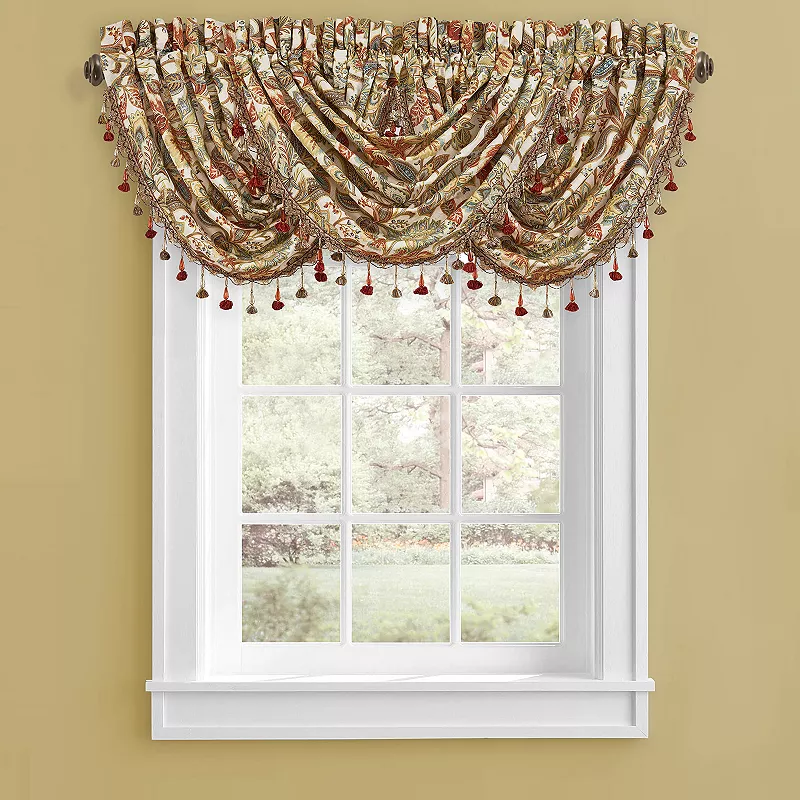 Five Queens Court August Multi Window Waterfall Valance