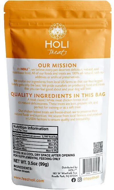 HOLI Chicken Breast Grain-Free Freeze-Dried Dog Treats