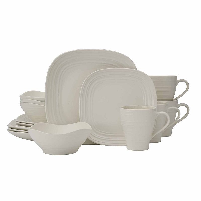 Mikasa Swirl Square 16-pc. Dinnerware Set